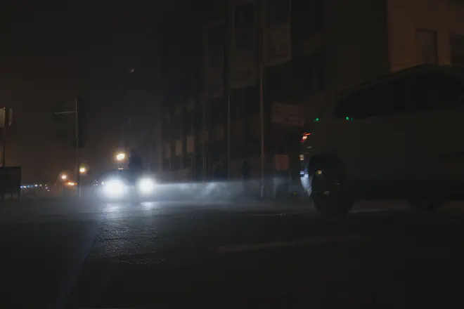 Light beam of a car.